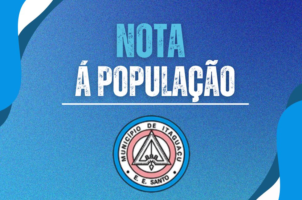 Nota à População de Itaguaçu.