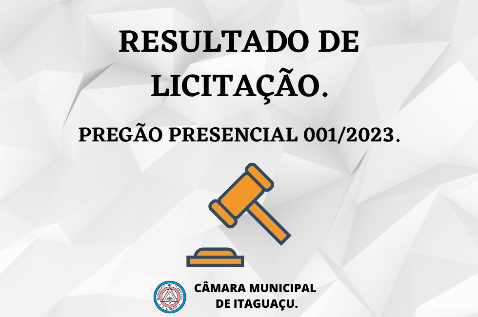 RESULTADO DE LICITAÇÃO!